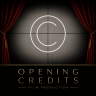 an old fashioned movie theatre with an Academy Leader that has a C inside an O and the words Opening Credits Film Production